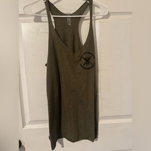 Next Level Apparel Women's Olive Graphic Tank Top Size Large